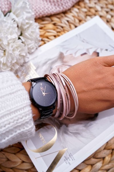 Жіночий браслет Row Wide Pink Crystals Michiko