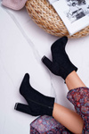 Жіночі чоботи на підборах Black Sadie