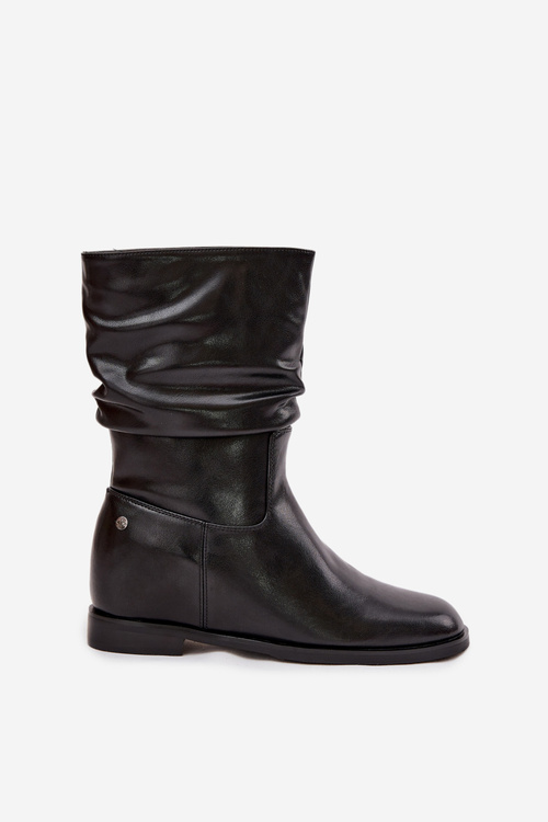 Шкіряні жіночі черевики утеплені Maciejka K7211-01 Чорний