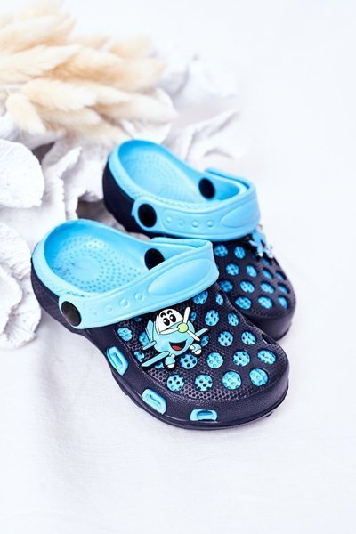 Дитячі поролонові тапочки Crocs Navy Blue Jupiter