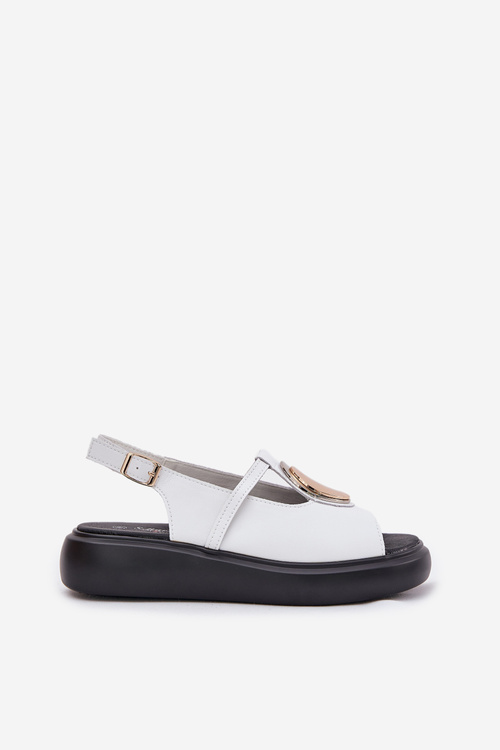 Шкіряні елегантні жіночі сандалі S.Barski GR51-603 Білі