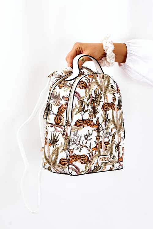 Жіночий шкіряний рюкзак NOBO M3170-CM00 White Tigers