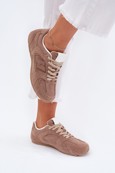 Жіноче Спортивне Взуття З Еко Замші Темно-бежеве Дорелла