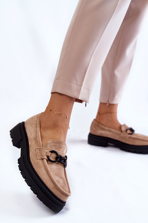 Жіночі лофери замшеві лофери La.Fi бежеві верби