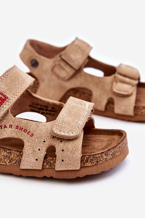 Дитячі легкі босоніжки на липучці Big Star LL374140 Бежеві