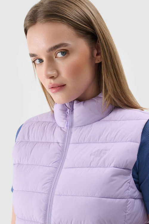 Жіноча м'яка безрукавка з коміром 4F фіолетова 4FWAW24TVJAF139-52S