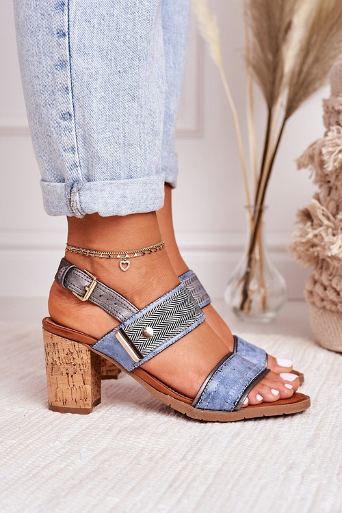 Темно-сині босоніжки Emmy