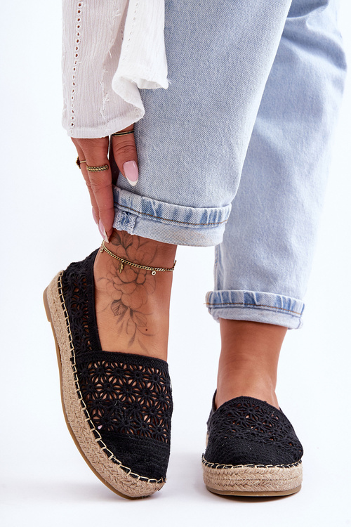 Жіночі еспадрільї на шнурівці Black One Lover