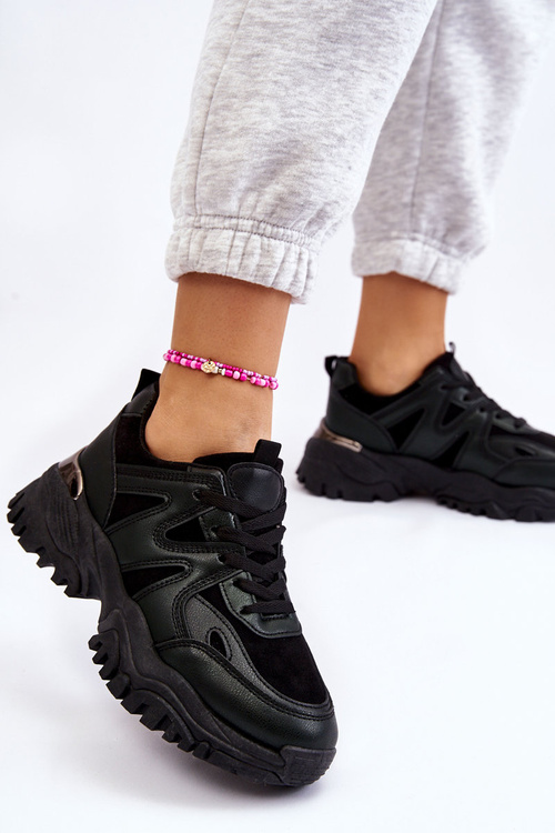 Класичні спортивні туфлі на платформі Bowie чорного кольору