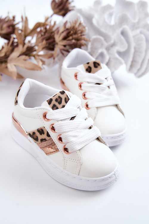 Шкіряне спортивне взуття Leopard White Trixie