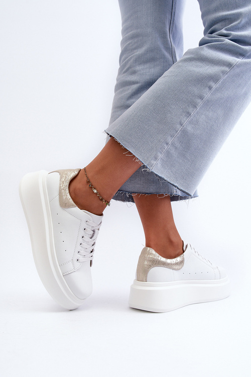 Жіночі кросівки на платформі D&A LR568 Білі