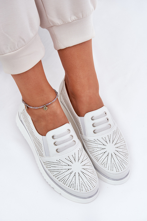 Жіноче Взуття Без Шнурівок Білі Azethia