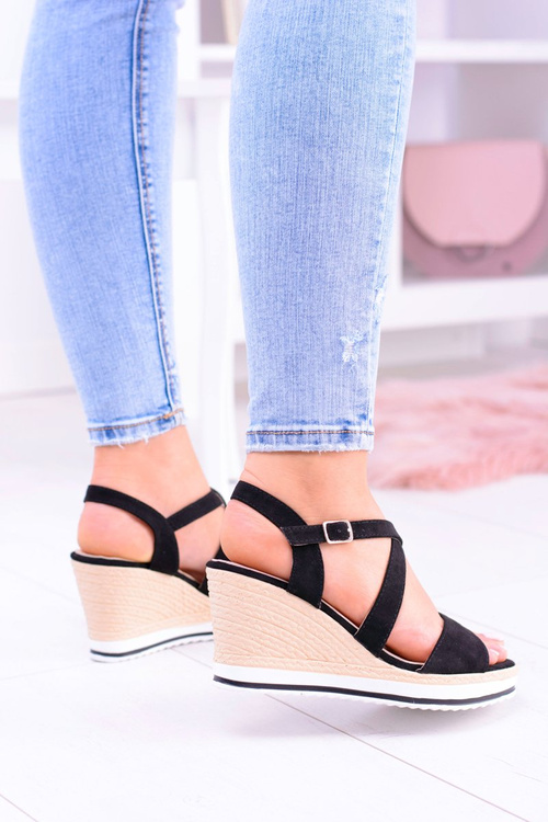 Жіночі чорні босоніжки Anchor