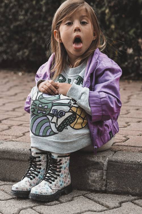 Чоботи дитячі блискучі з візерунками різнокольорові Reggie