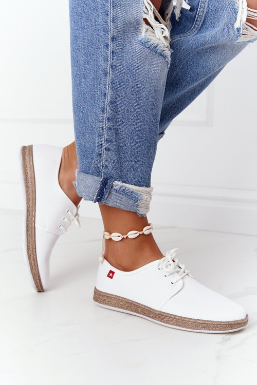 Жіночі еспадрільї на шнурівці Big Star FF276043 Білі