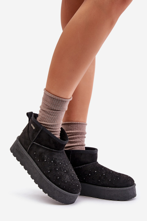 Снігові черевики з декором на платформі Big Star OO274A105 чорні