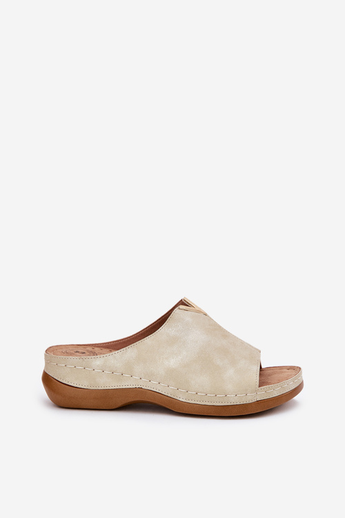 Зручні жіночі сандалі на платформі золоті Claribelle