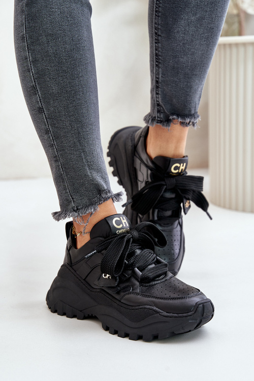 Жіночі шкіряні кросівки CheBello 4583 Чорні