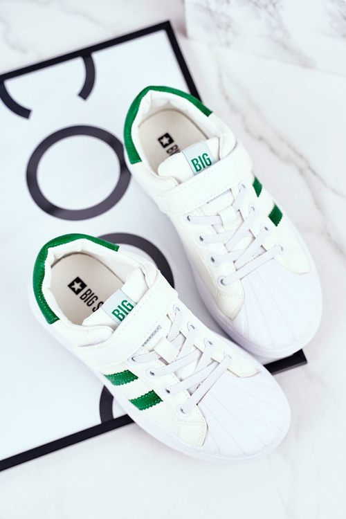 Дитяче спортивне взуття Big Star на липучці біле GG374019