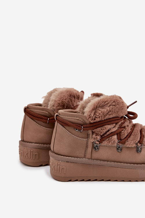 Дитячі Юнацькі Снігові Черевики З Мехом DFranklin DFSH370011 Коричневі