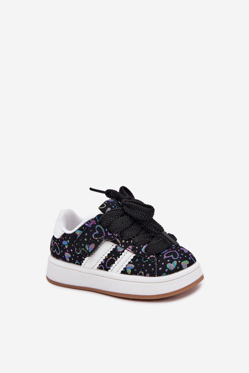 Дитячі Спортивні Кросівки З Сердечками Чорні Mirelle