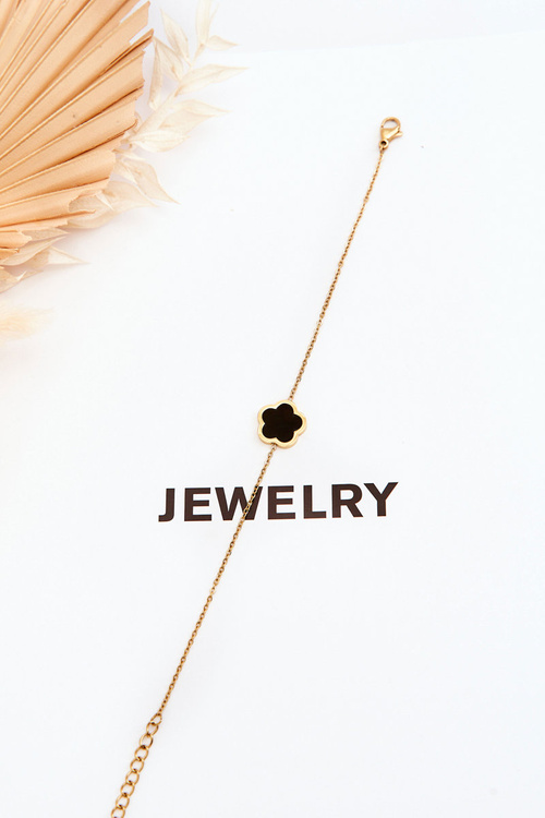 Жіночий браслет з чорним квітковим золотом