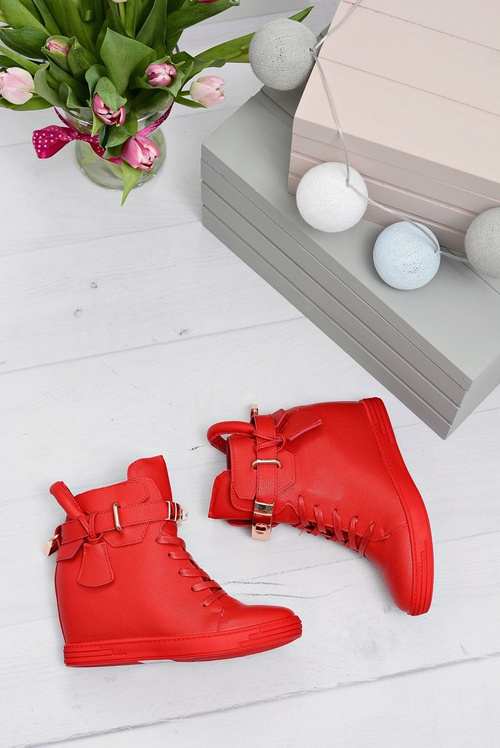 Червоні жіночі кросівки Anchor Hudgens із золотим замком