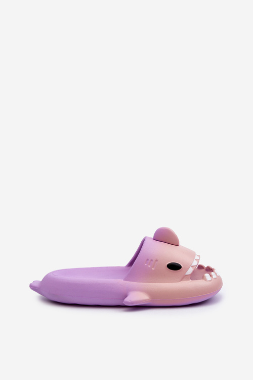 Жіночі легкі поролонові шльопанці з мотивом акули синього кольору Kasila