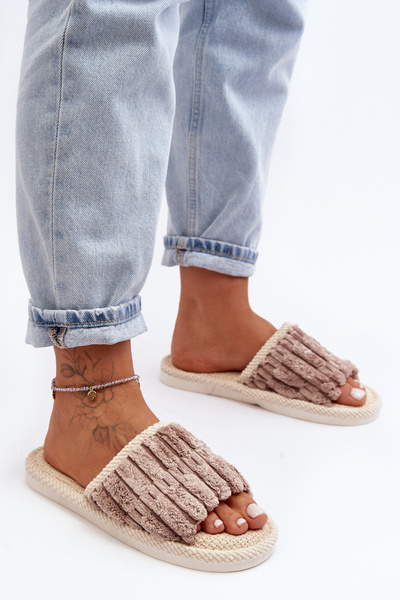 Жіночі класичні тапочки коричневі Rirovi