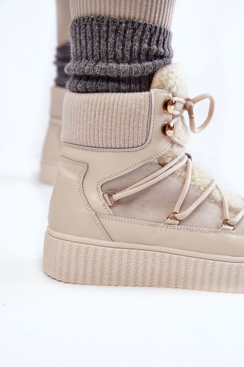 Жіночі зимові черевики La.Fi 280072W-QN світло-бежевий