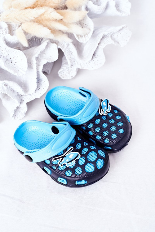 Дитячі поролонові тапочки Crocs Navy Blue Jupiter