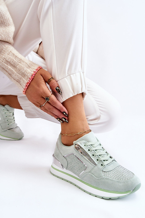 Жіноче спортивне взуття з декоративною блискавкою Green Adrea