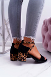 Жіночі босоніжки на шпильці Lu Boo Panther Black Fall In Love
