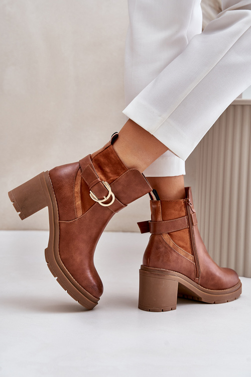 Жіночі чоботи на підборах із застібкою Camel Inabelle