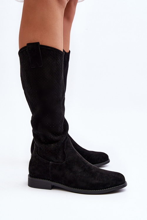 S.Barski HY66-139 Чорні жіночі черевики на шнурівці