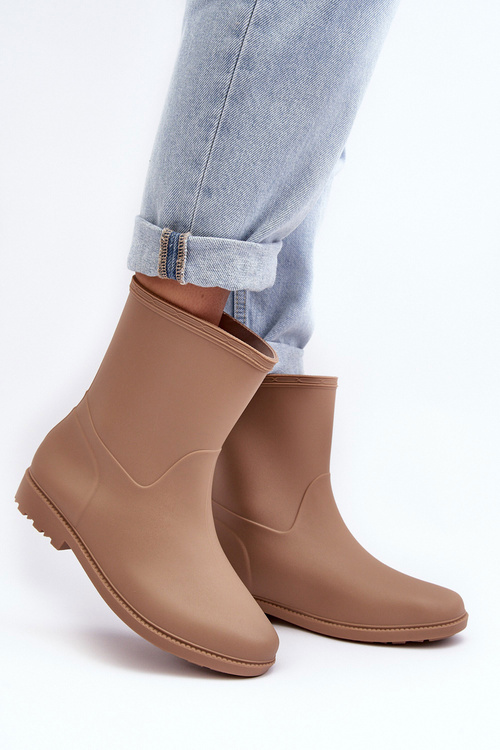 Жіночі класичні калоші сліпони бежеві Solihia