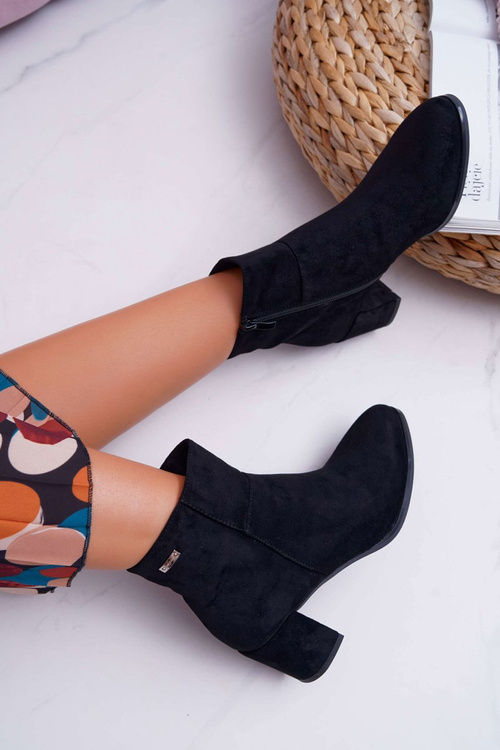 Чоботи жіночі на підборах Sergio Leone чорні BT522