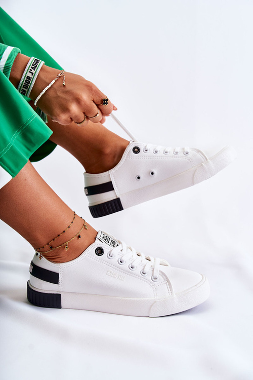 Жіночі шкіряні тенісні туфлі BIG STAR FF274175 біло-чорні