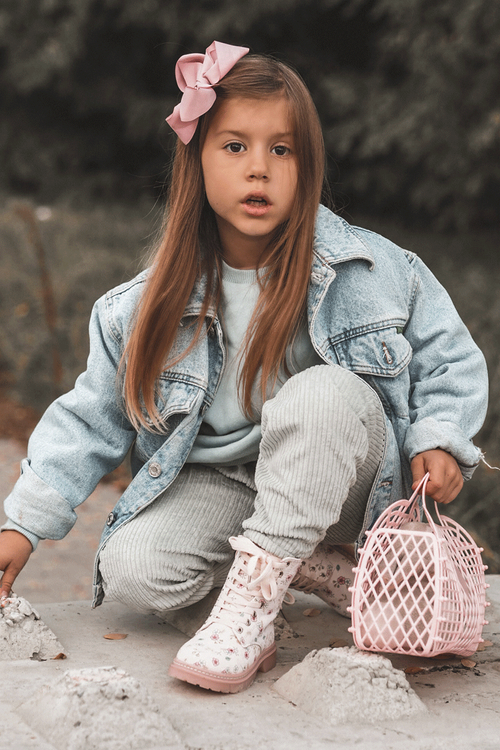 Дитячі утеплені чоботи на блискавці, рожеві Dolida