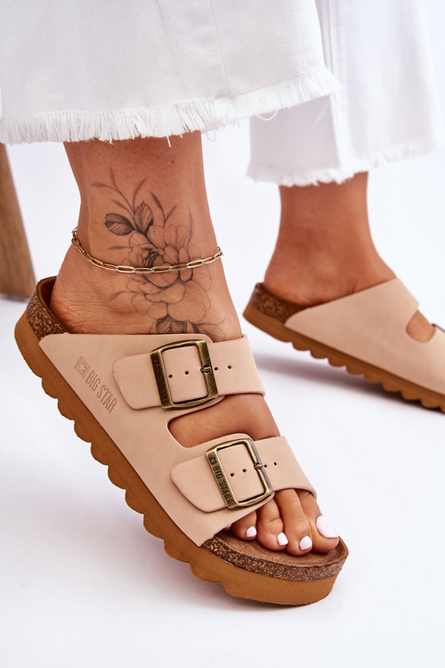 Класичні жіночі тапочки Big Star LL274478 Бежеві