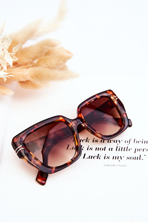 Класичні жіночі сонцезахисні окуляри V110061 Темно-коричневі