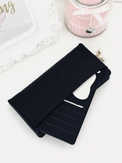 Великий жіночий чорний гаманець