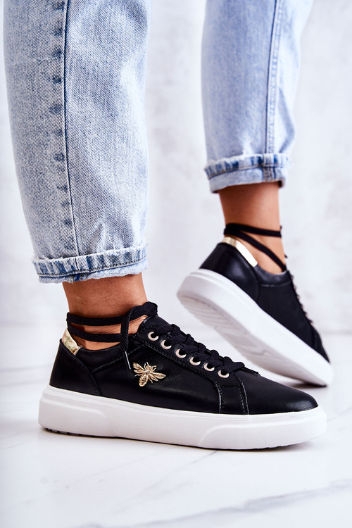 Шкіряне спортивне взуття з декором Black Calerie