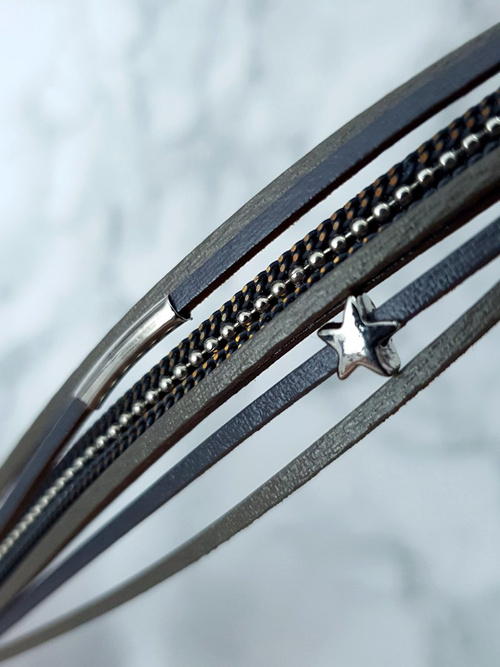 Жіночий браслет стринги Grey Star Michiko