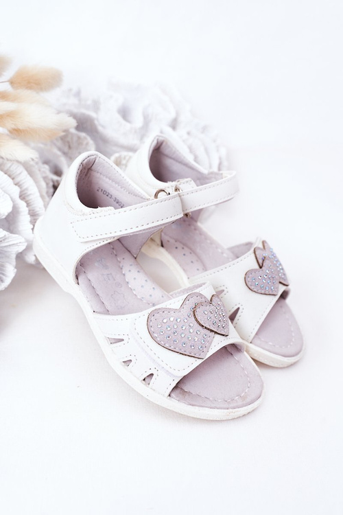 Дитячі босоніжки на липучці White My Heart