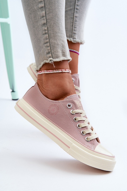 Низькі жіночі кросівки Big Star NN274270 Рожеві