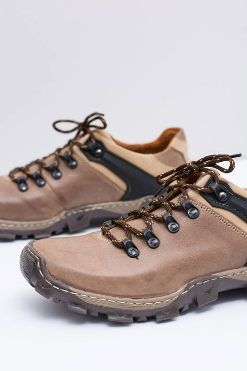 Чоловічі шкіряні коричневі трекінгові напівчеревики Bednarek