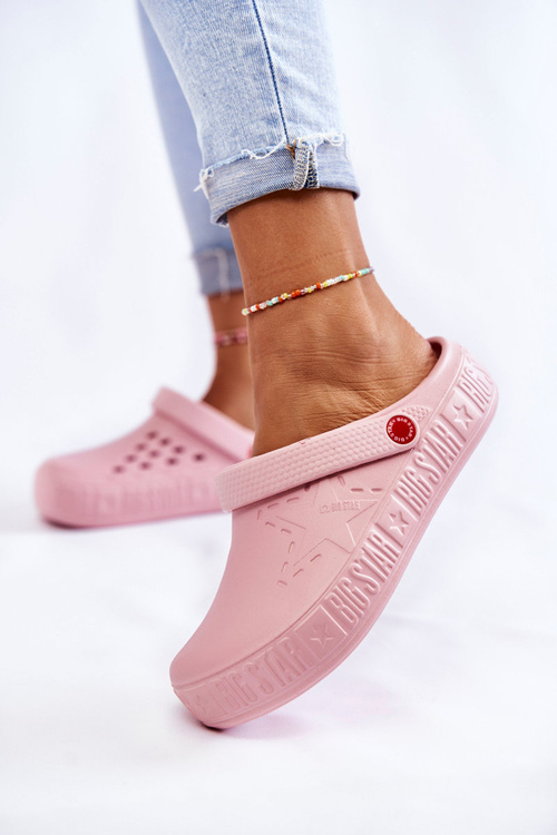 Жіночі світлі тапочки Big Star II275008 Рожеві