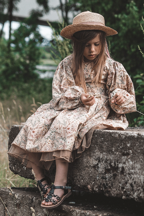 Дитячі босоніжки на липучці в смужку Black Sammy