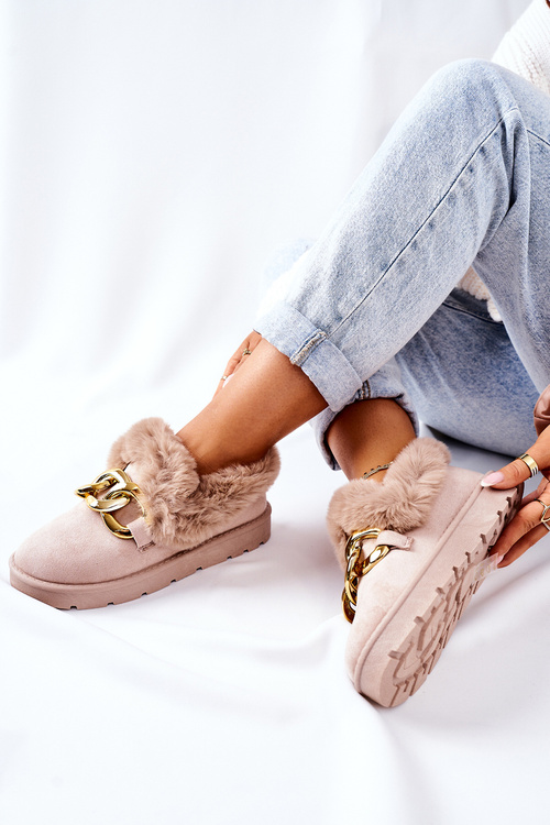 Жіночі тапочки золотий ланцюжок Beige Ardrums